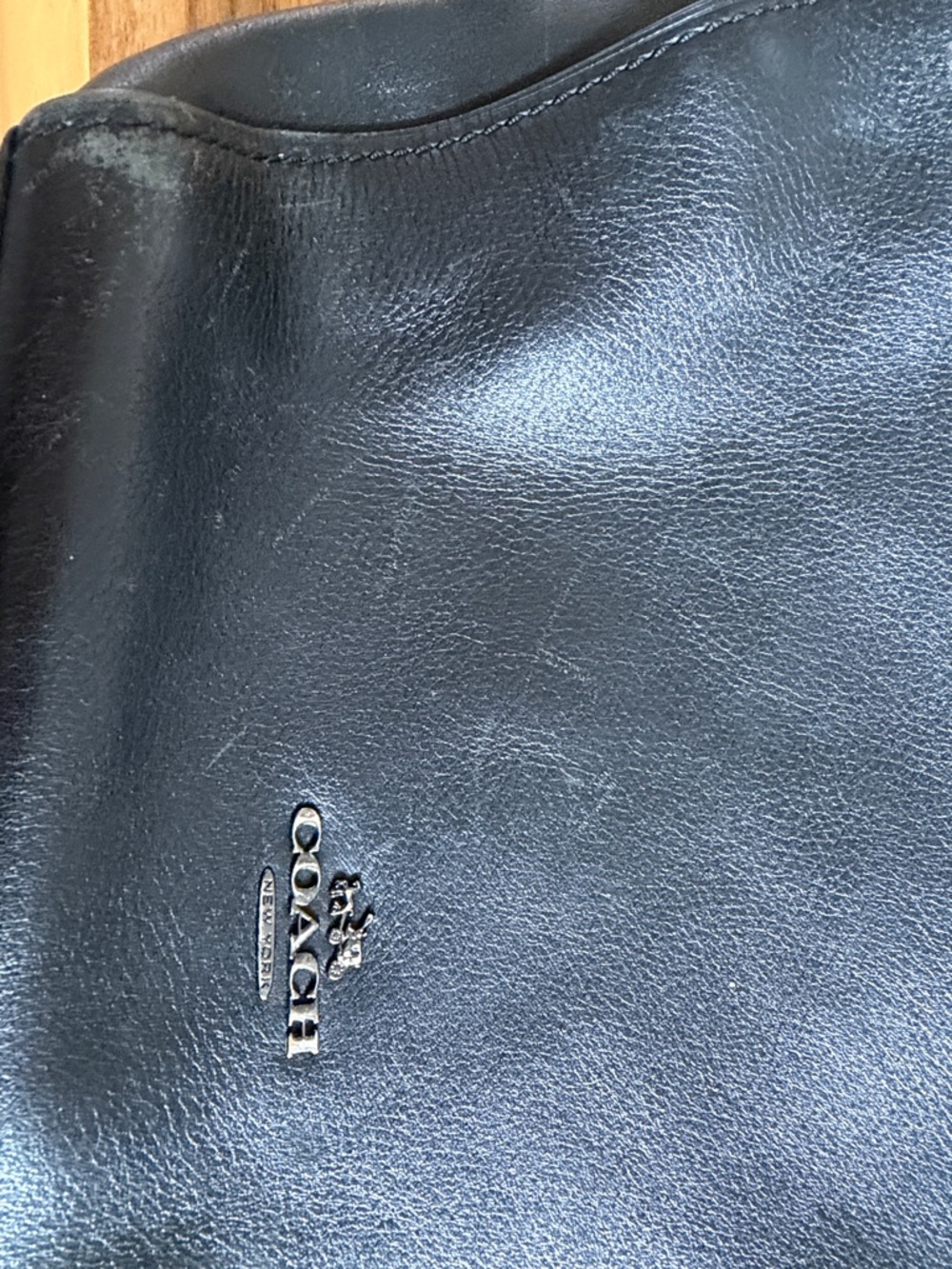 Coach Black Leather Crossbody Shoulder Bag with silver logo - Picture 8 of 12